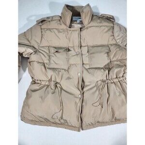 Fashion Nova Jacket Cream Color Coat with Pockets, Adult Size 2X